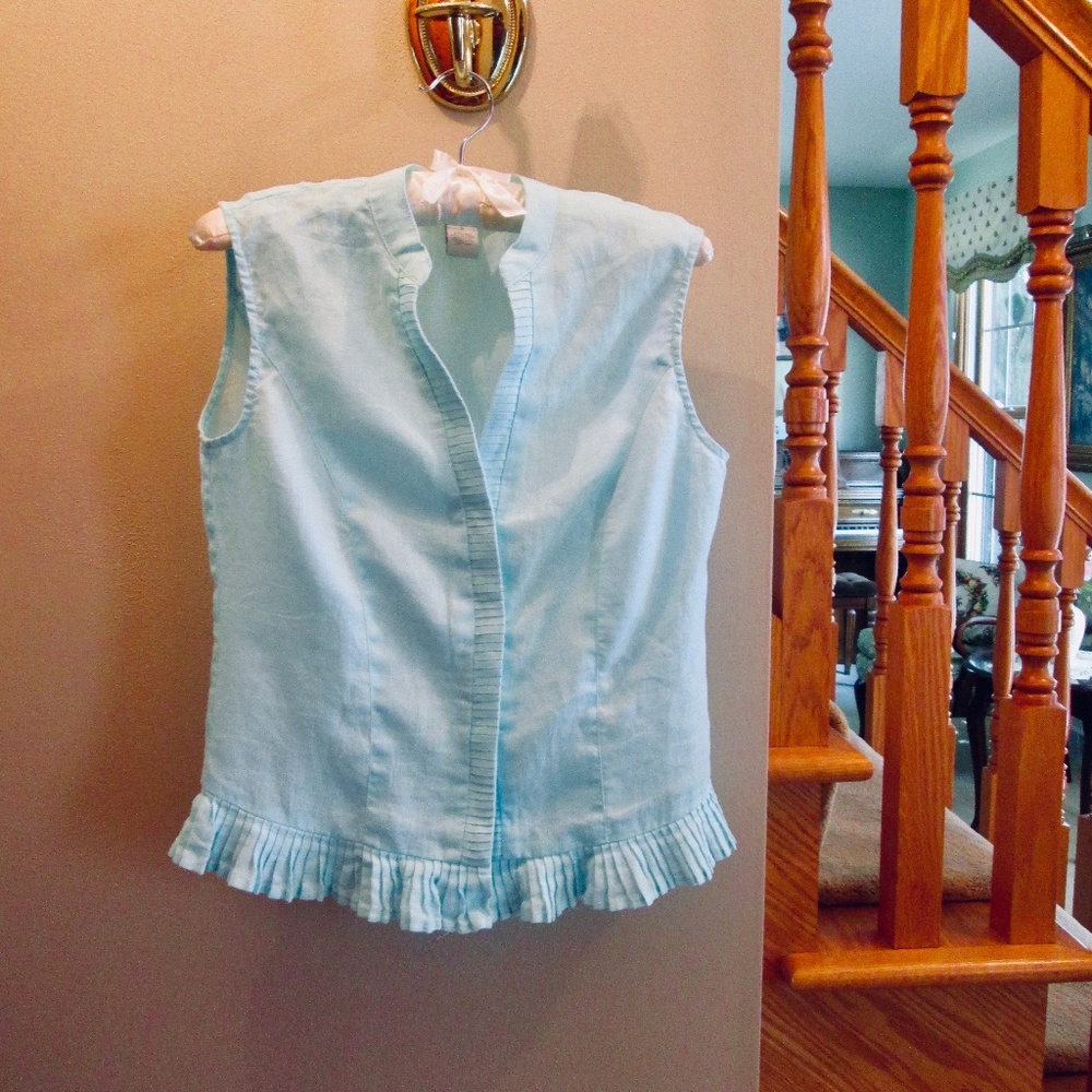 Tweeds® Linen Sleeveless Blouse